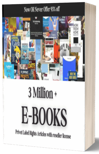 3 Million+ Ebooks + 3 Million PLR Articles Bonus with reseller rights