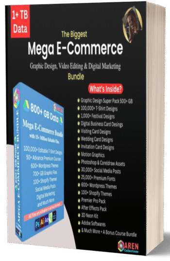The Ultimate Digital Business Vault – Mega Bundle for E-commerce, Graphic Design, Video Editing & Digital Marketing
